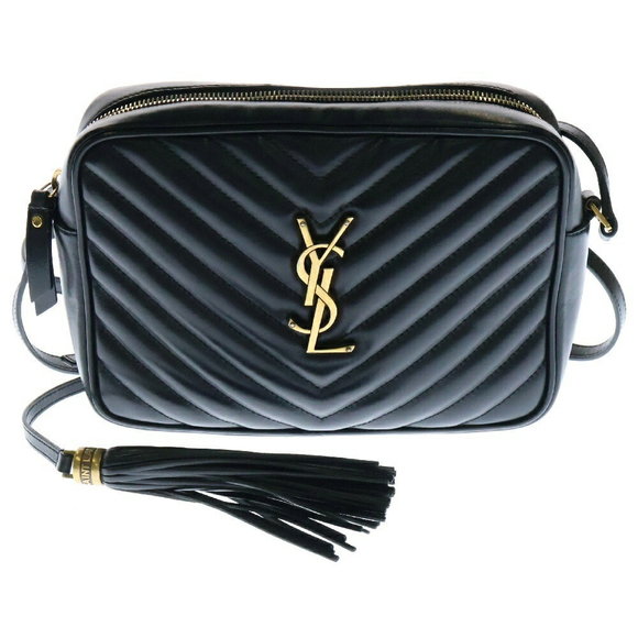 SAINT LAURENT PARIS Leather Camera Bag Crossbody Black - Picture 1 of 5